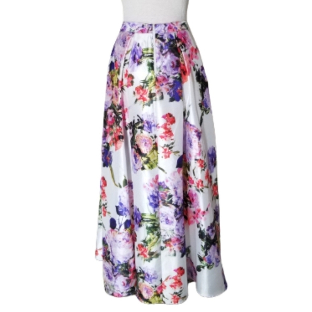 My Michelle Skirt Purple Floral Maxi Size 5